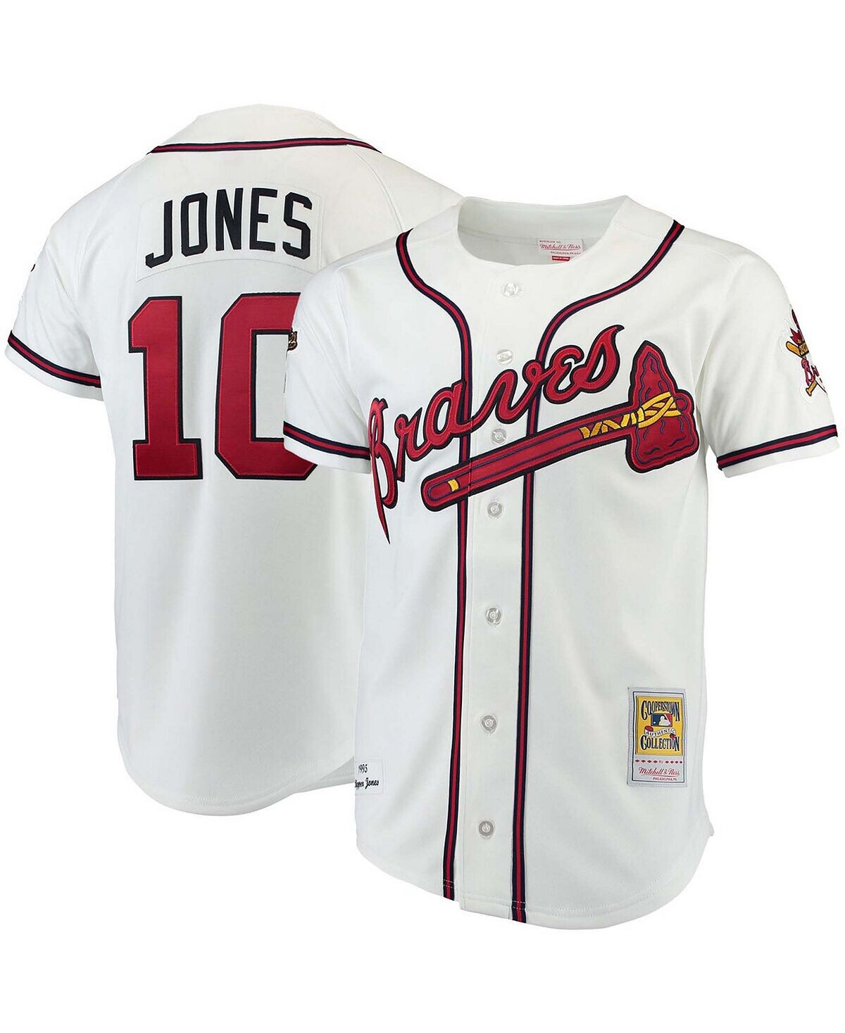 Мужское белое джерси Chipper Jones Atlanta Braves Authentic Mitchell & Ness 
Мужское белое джерси Chipper Jones Atlanta Braves Authentic Mitchell & Ness
