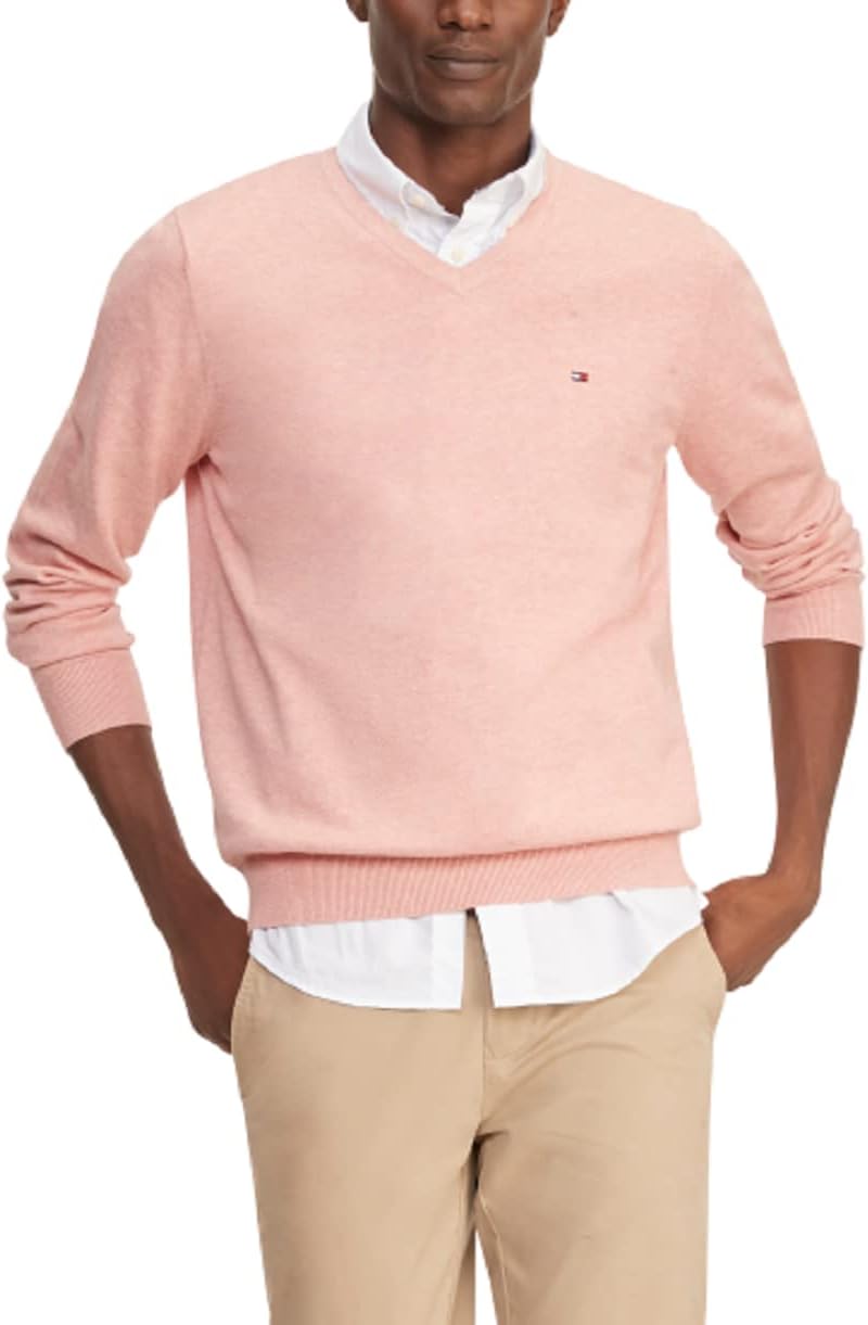 Мужской хлопковый свитер с V-образным вырезом Tommy Hilfiger, Faded Orange Heather
Мужской хлопковый свитер с V-образным вырезом Tommy Hilfiger, Faded Orange Heather