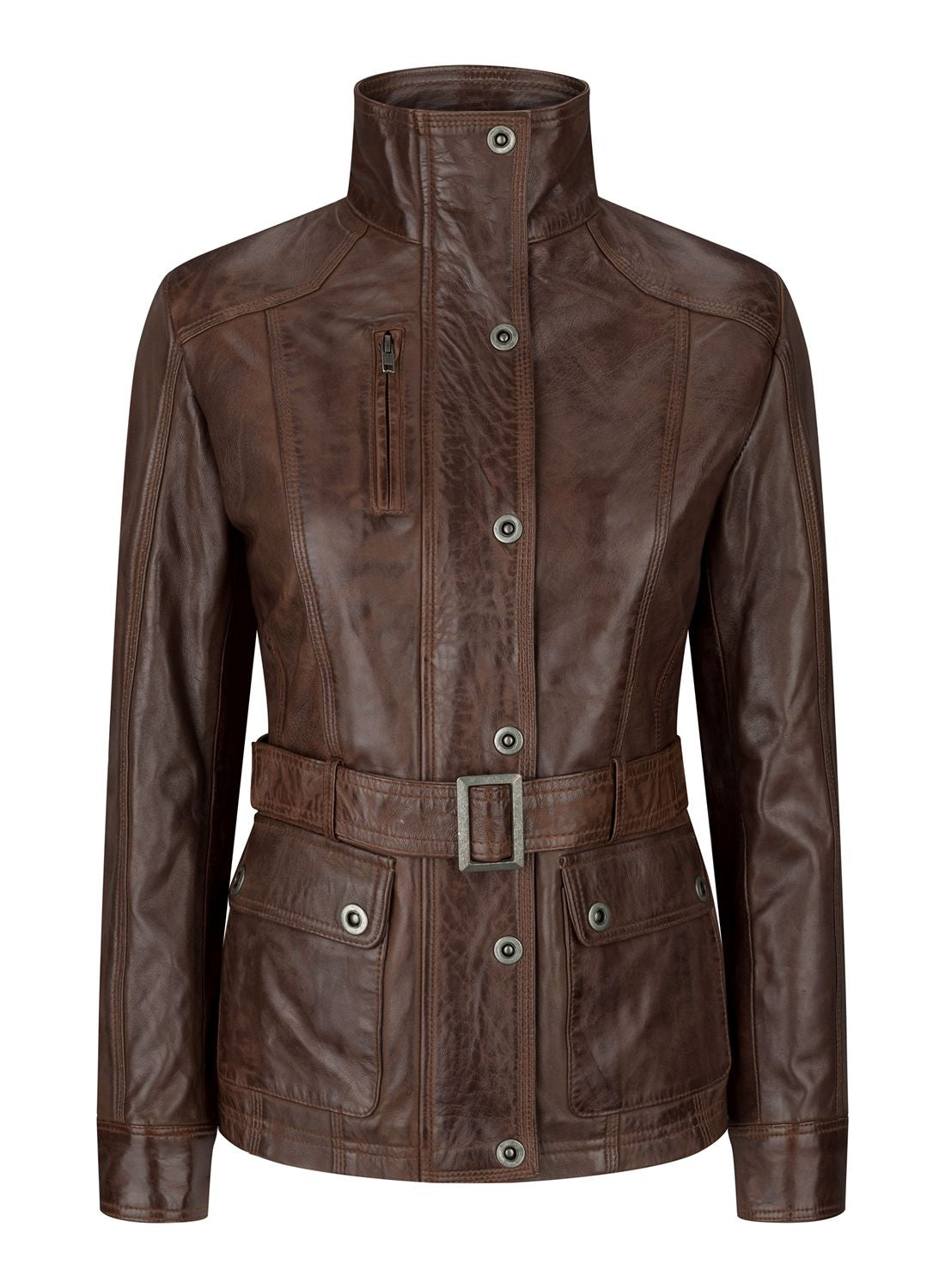 Кожаная куртка Slim Fit TruClothing, коричневый
Кожаная куртка Slim Fit TruClothing, коричневый