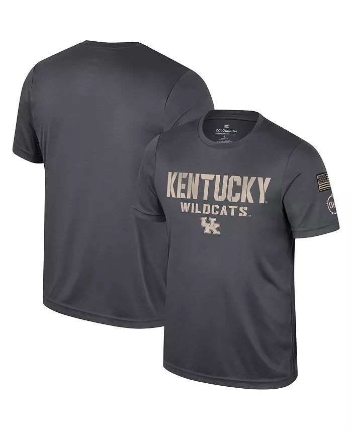 Мужская темно-серая футболка Kentucky Wildcats OHT в стиле милитари с благодарностью Colosseum
Мужская темно-серая футболка Kentucky Wildcats OHT в стиле милитари с благодарностью Colosseum