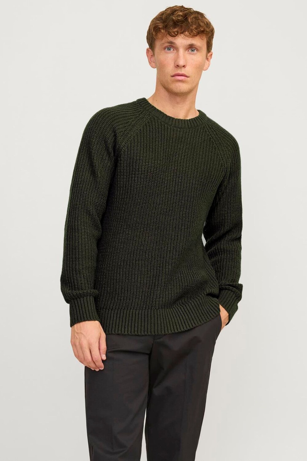 Вязаный джемпер с круглым вырезом Jack & Jones, зеленый
Вязаный джемпер с круглым вырезом Jack & Jones, зеленый