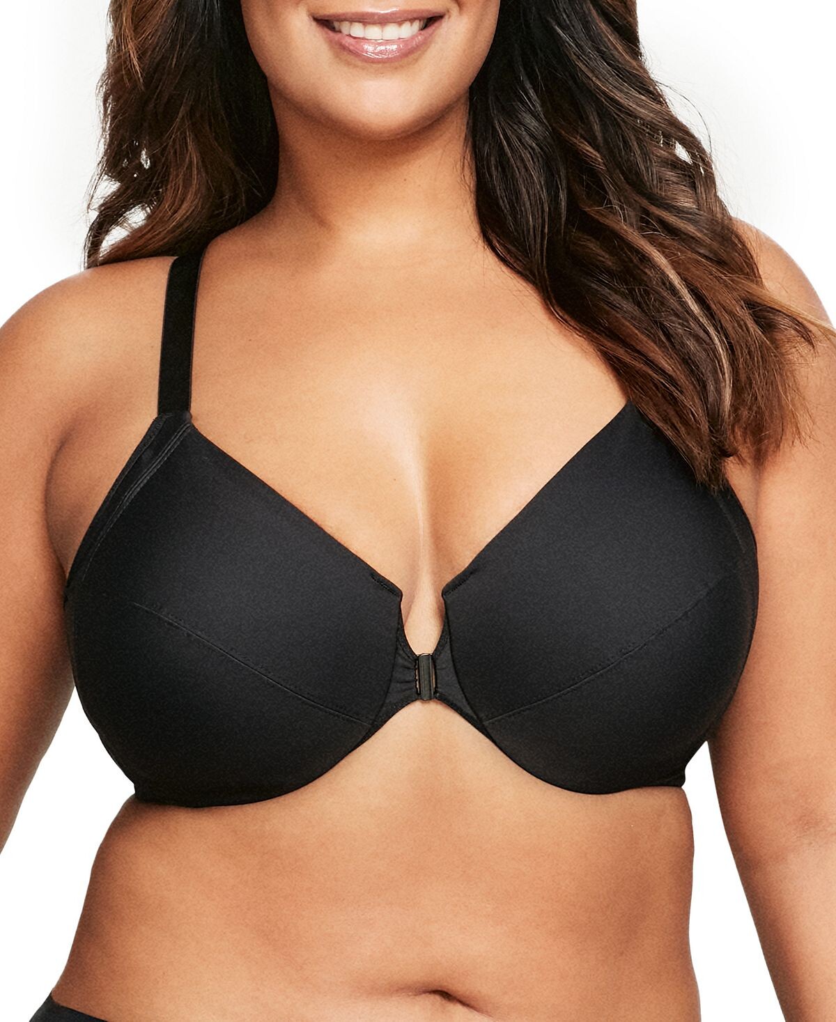 Женский бюстгальтер больших размеров с застежкой спереди Wonder и гладкой спинкой Glamorise, черный
Женский бюстгальтер больших размеров с застежкой спереди Wonder и гладкой спинкой Glamorise, черный