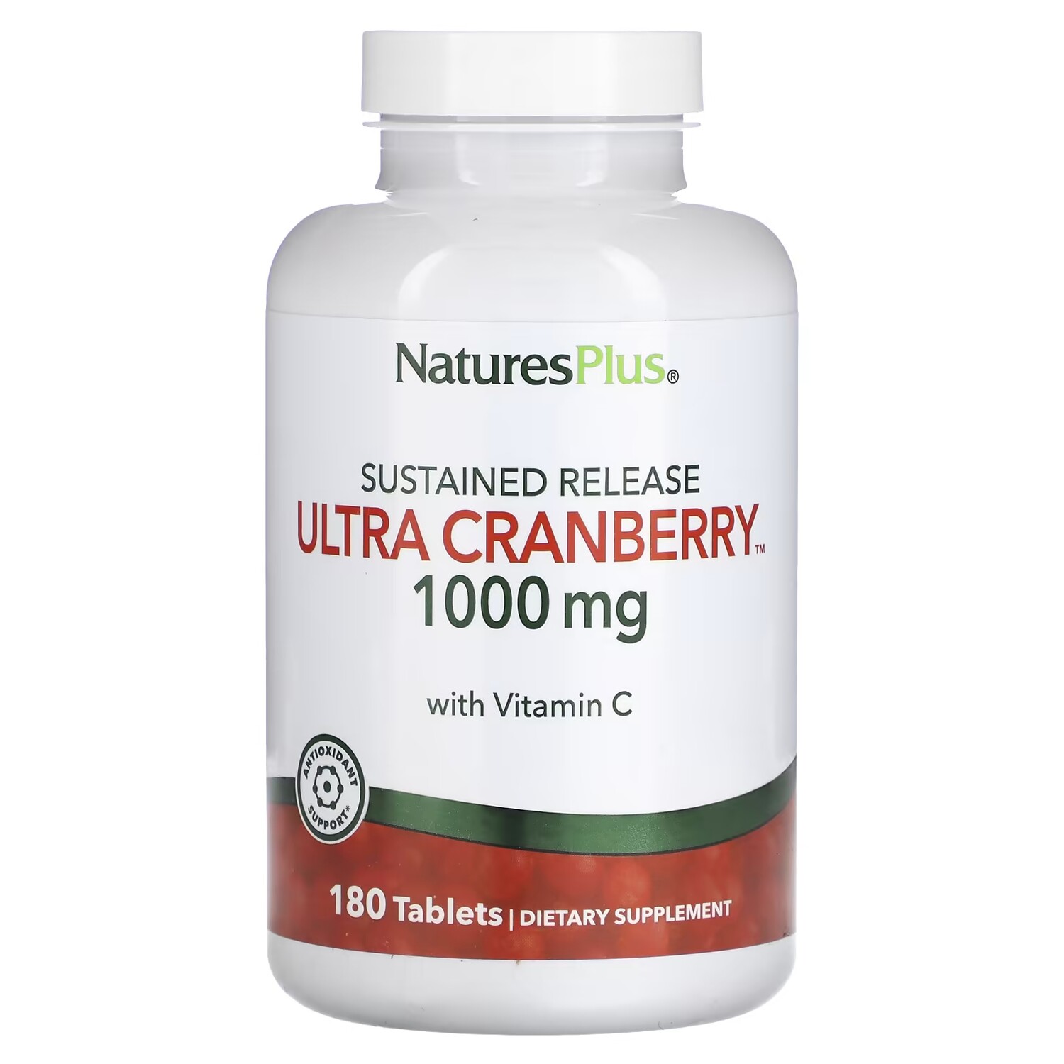 Добавка NaturesPlus Ultra Cranberry с пролонгированным высвобождением, 180 таблеток
Добавка NaturesPlus Ultra Cranberry с пролонгированным высвобождением, 180 таблеток