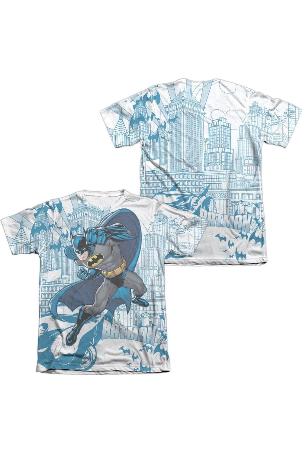 Футболка с коротким рукавом Batman Skyline All Over (принт спереди/сзади) для взрослых 65/35 поли/хлопок Gildan, белый
Футболка с коротким рукавом Batman Skyline All Over (принт спереди/сзади) для взрослых 65/35 поли/хлопок Gildan, белый