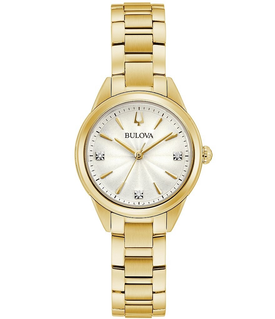 Bulova Женские классические кварцевые аналоговые золотые часы с браслетом из нержавеющей стали Sutton, золотой
Bulova Женские классические кварцевые аналоговые золотые часы с браслетом из нержавеющей стали Sutton, золотой