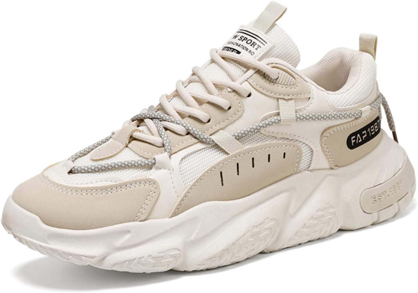 Мужские модные кроссовки на массивной подошве из кожи и сетки, с мягкой платформой, шнуровкой, низкие, для бега, удобные, дышащие, легкие, нескользящие, для ходьбы, тенниса, спортзала, путешествий и повседневной носки Yrzhgdl, бежевый
Мужские модные кроссовки на массивной подошве из кожи и сетки, с мягкой платформой, шнуровкой, низкие, для бега, удобные, дышащие, легкие, нескользящие, для ходьбы, тенниса, спортзала, путешествий и повседневной носки Yrzhgdl, бежевый