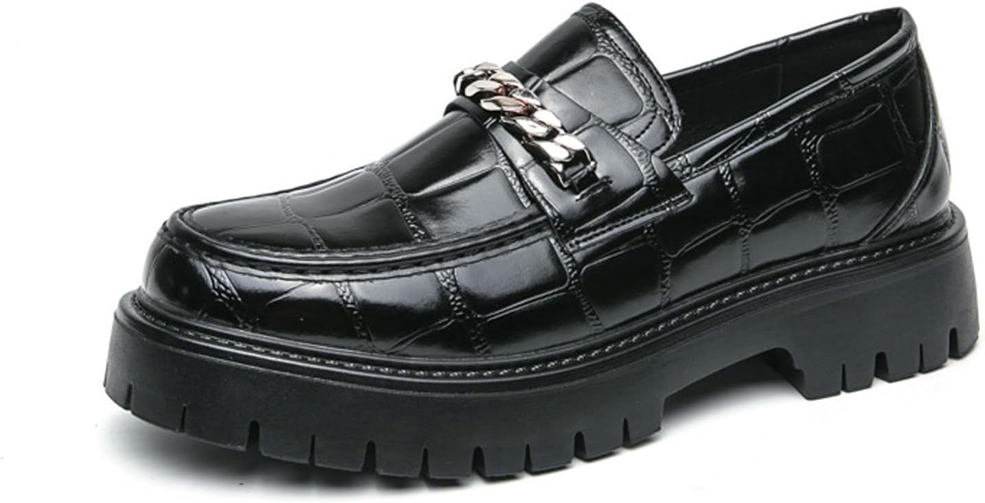 Мужские кожаные лоферы на платформе с цепочкой, слипоны Penny, модные с круглым носком, с рифленой подошвой, удобные, нескользящие, для вечеринки, свадьбы, работы и делового стиля Forevercan, черный
Мужские кожаные лоферы на платформе с цепочкой, слипоны Penny, модные с круглым носком, с рифленой подошвой, удобные, нескользящие, для вечеринки, свадьбы, работы и делового стиля Forevercan, черный