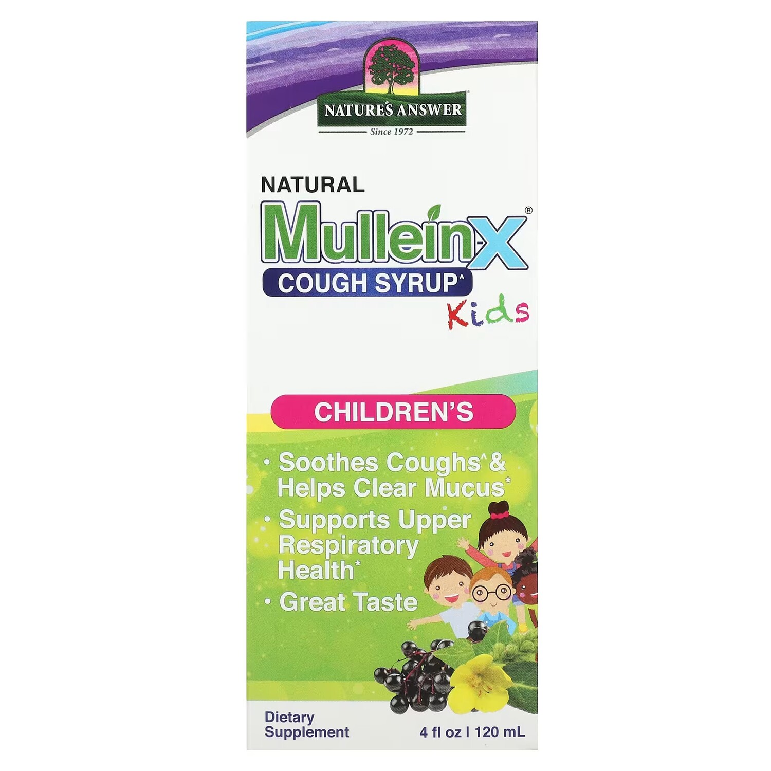 Сироп от кашля Nature's Answer Mullein-X для детей, 120 мл
Сироп от кашля Nature's Answer Mullein-X для детей, 120 мл