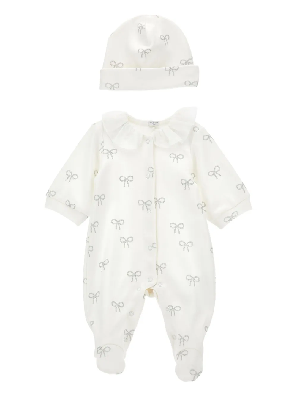 Комплект из комбинезона, шапки и нагрудника с принтом Monnalisa, белый
Комплект из комбинезона, шапки и нагрудника с принтом Monnalisa, белый