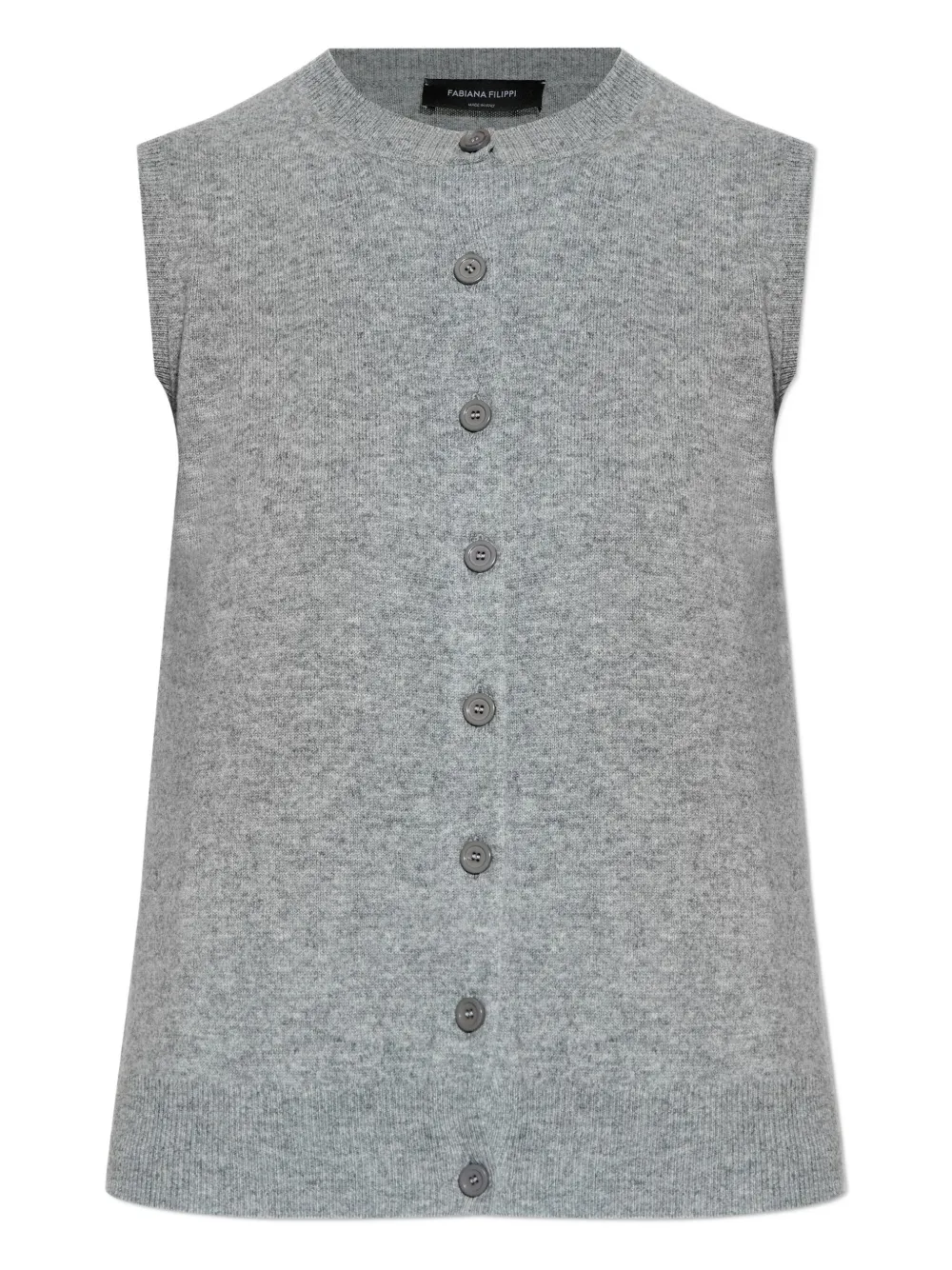 Кардиган без рукавов Fabiana Filippi, серый
Кардиган без рукавов Fabiana Filippi, серый