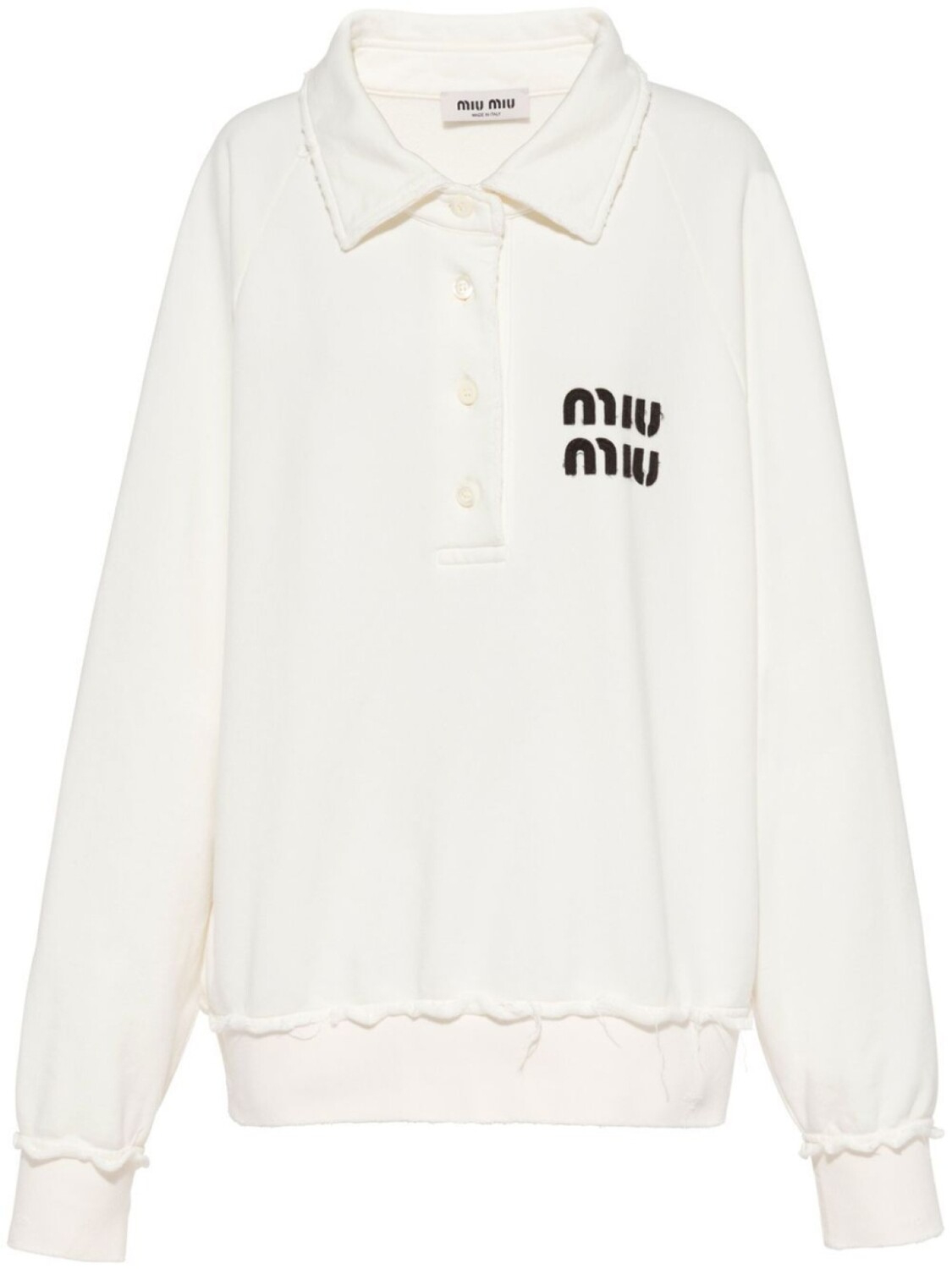Miu Miu толстовка с воротником поло и нашивкой-логотипом, белый
Miu Miu толстовка с воротником поло и нашивкой-логотипом, белый