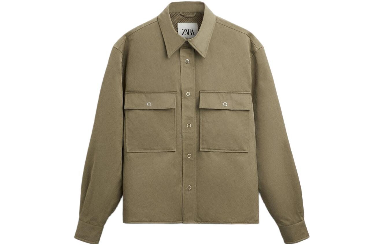 Рубашка мужская оливково-зеленая Zara, оливково-зеленый
Рубашка мужская оливково-зеленая Zara, оливково-зеленый