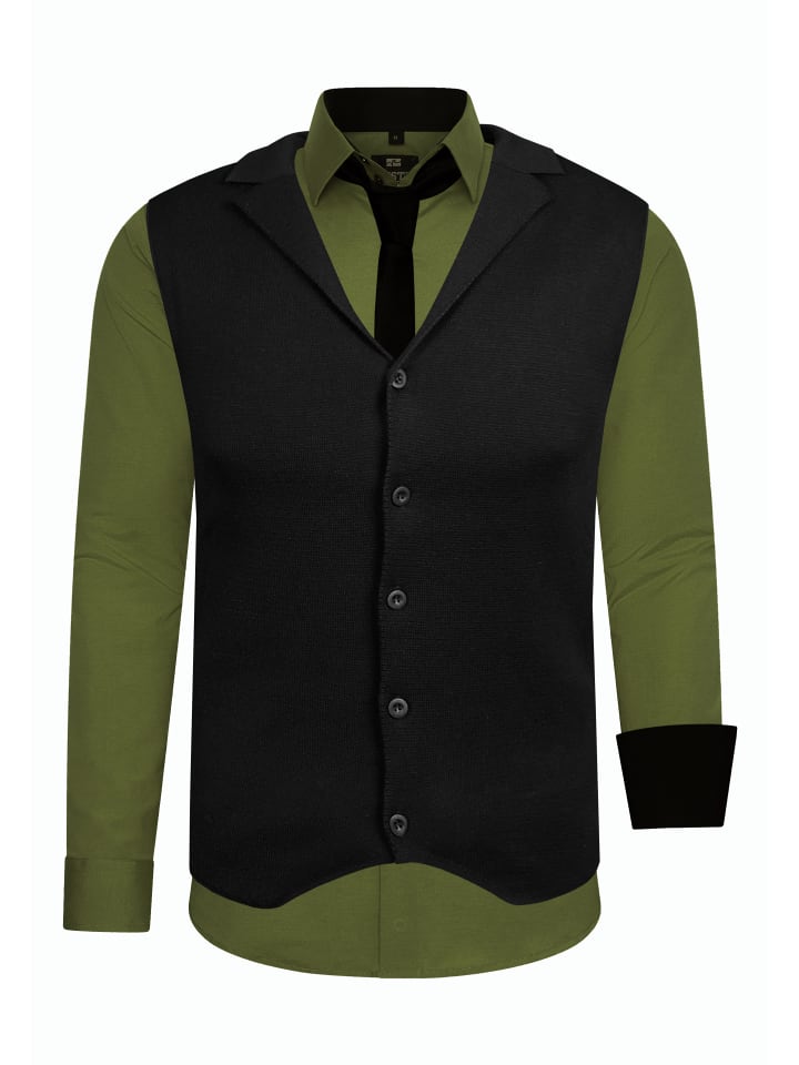 Рубашка с жилетом и галстуком, комплект из 3 предметов цвета хаки Rusty Neal
Рубашка с жилетом и галстуком, комплект из 3 предметов цвета хаки Rusty Neal