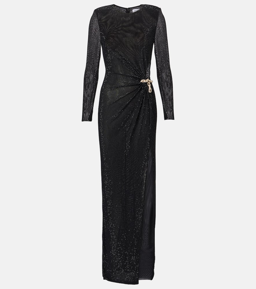 Расшитый стразами сетчатый макси-платье Self-Portrait, Black
Расшитый стразами сетчатый макси-платье Self-Portrait, Black