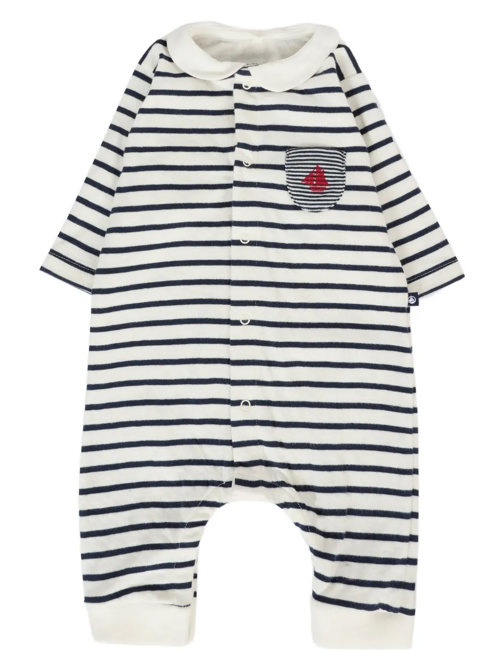 Полосатый комбинезон Petit Bateau, белый
Полосатый комбинезон Petit Bateau, белый