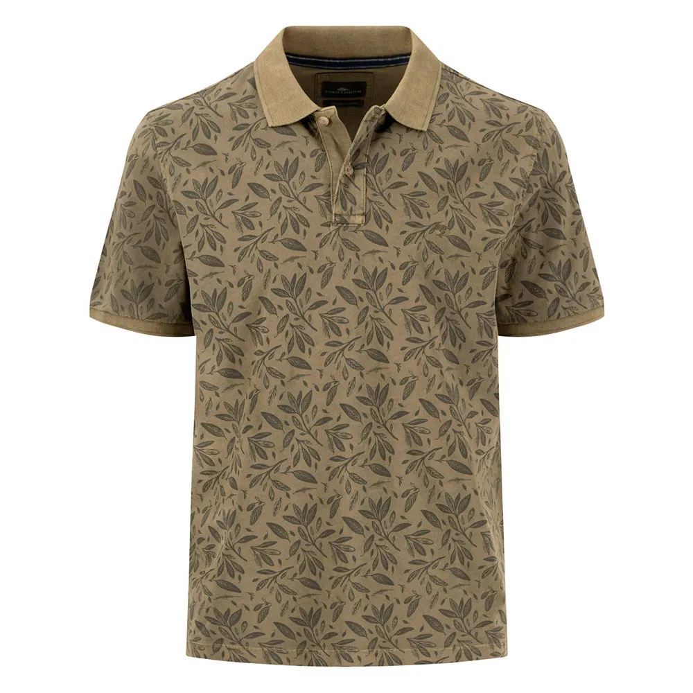 Поло с коротким рукавом Fynch Hatton Sunfaded Aop, зеленый 
Поло с коротким рукавом Fynch Hatton Sunfaded Aop, зеленый