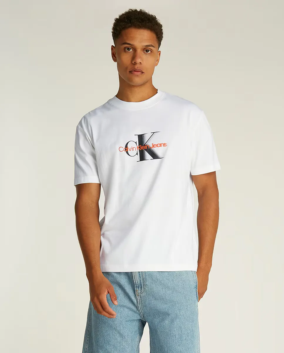 Мужская футболка с коротким рукавом и монограммой Calvin Klein Jeans, белый
Мужская футболка с коротким рукавом и монограммой Calvin Klein Jeans, белый