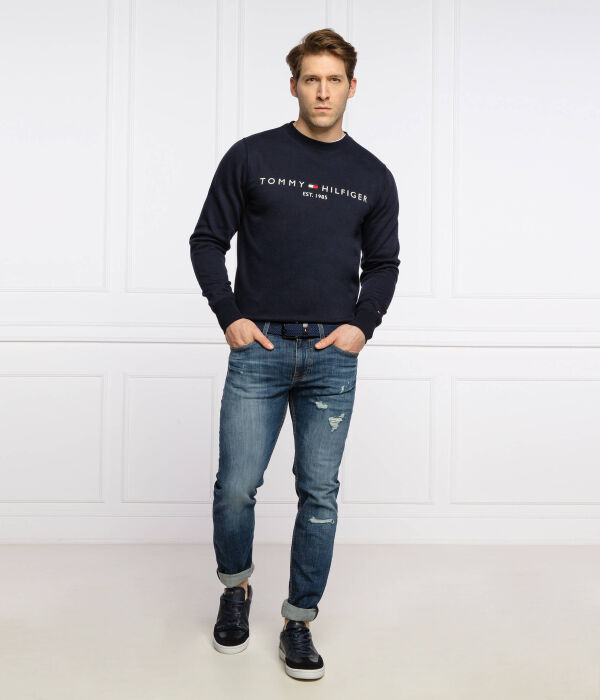 Толстовка мужская Tommy Hilfiger с надписью, синий 
Толстовка мужская Tommy Hilfiger с надписью, синий