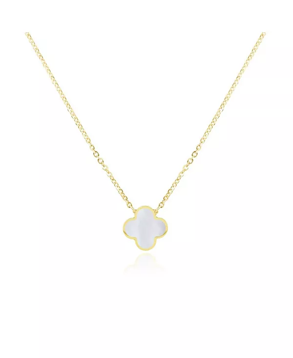 Маленькое ожерелье из перламутра с одним клевером, 14-каратное золото The Lovery, white
Маленькое ожерелье из перламутра с одним клевером, 14-каратное золото The Lovery, white
