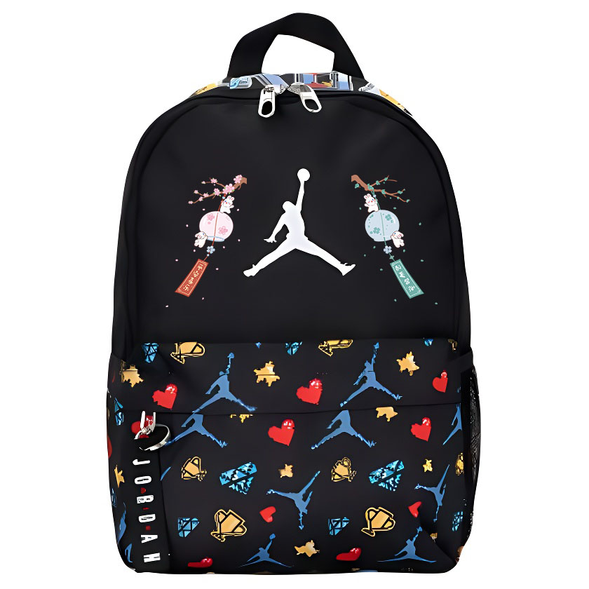 Jordan Полиэстеровый рюкзак унисекс черный и разноцветный, Lucky Bunny 
Jordan Полиэстеровый рюкзак унисекс черный и разноцветный, Lucky Bunny