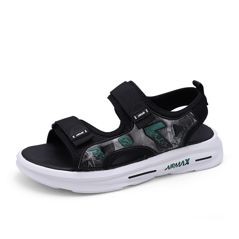 LONGYING Пляжные сандалии мужские черно-зелено-коричневые зеленые, цвет Green 
LONGYING Пляжные сандалии мужские черно-зелено-коричневые зеленые, цвет Green