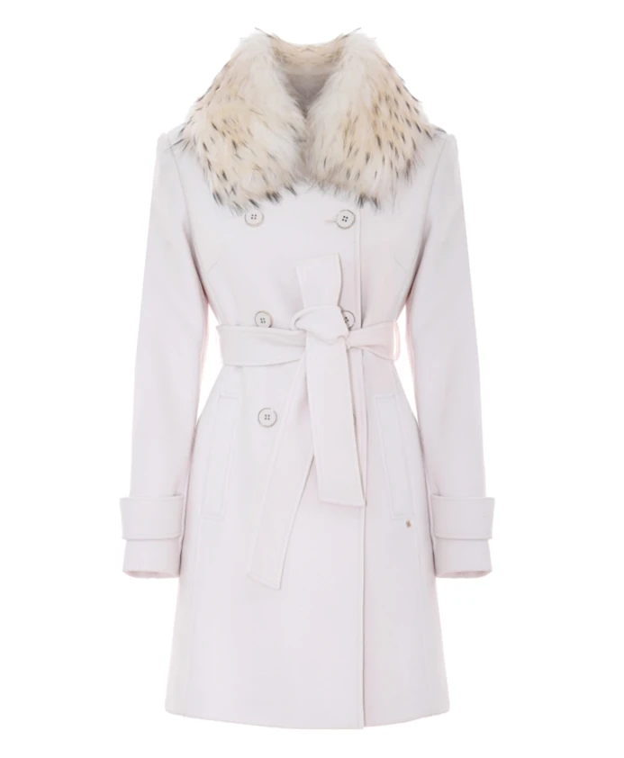 Пальто с меховым воротником Kocca, бежевый 
Пальто с меховым воротником Kocca, бежевый