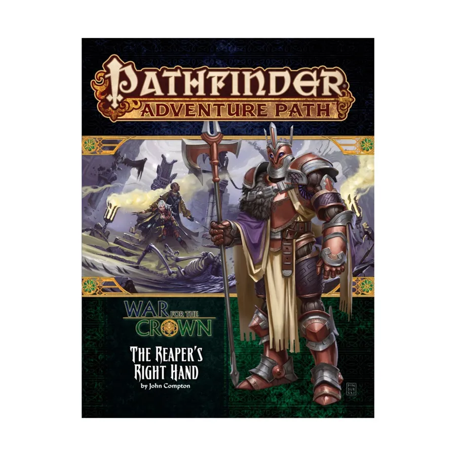 #131 "War for the Crown #5 - The Reaper's Right Hand", Pathfinder Roleplaying Game (1st Edition) - Adventure Path #121 - #144, мягкая обложка
#131 "War for the Crown #5 - The Reaper's Right Hand", Pathfinder Roleplaying Game (1st Edition) - Adventure Path #121 - #144, мягкая обложка