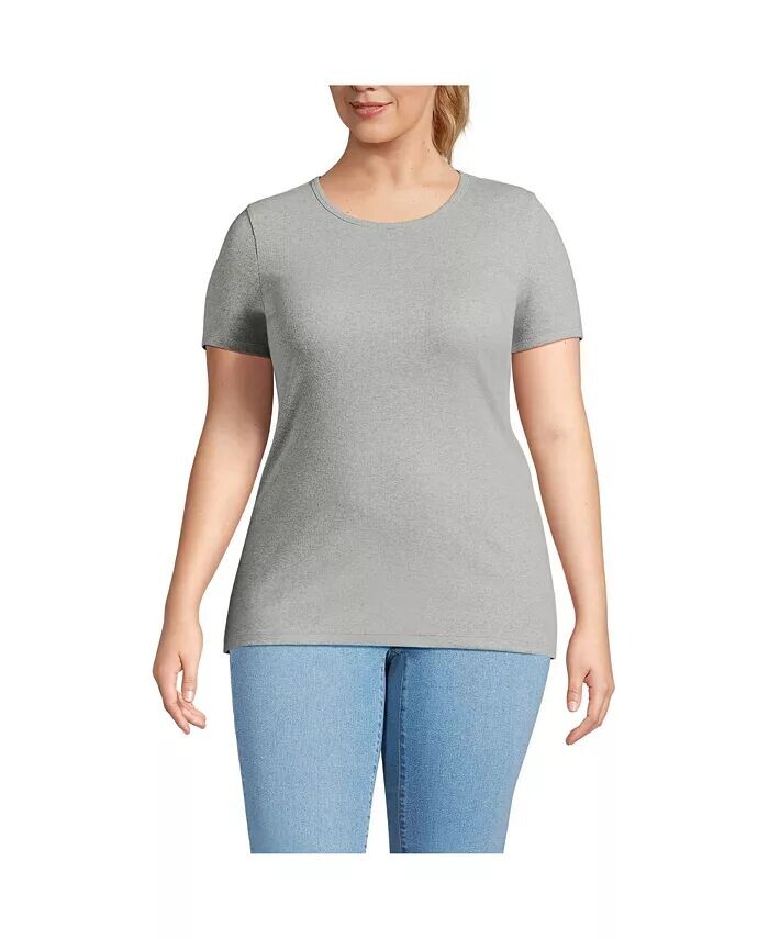 Футболка больших размеров в рубчик Lands' End, серый
Футболка больших размеров в рубчик Lands' End, серый