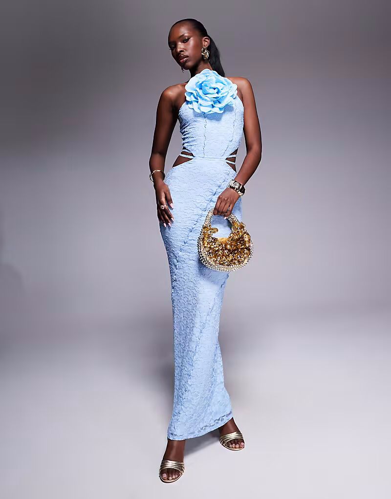 Длинное платье из кружева корсаж ASOS DESIGN синего цвета
Длинное платье из кружева корсаж ASOS DESIGN синего цвета