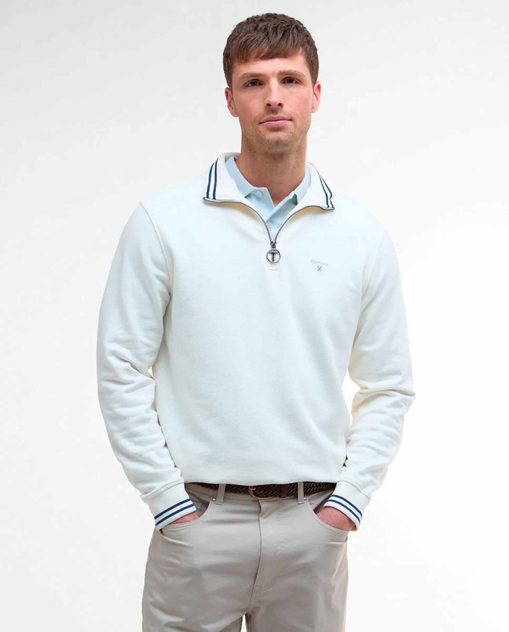Мужская худи с молнией Barbour, белый
Мужская худи с молнией Barbour, белый