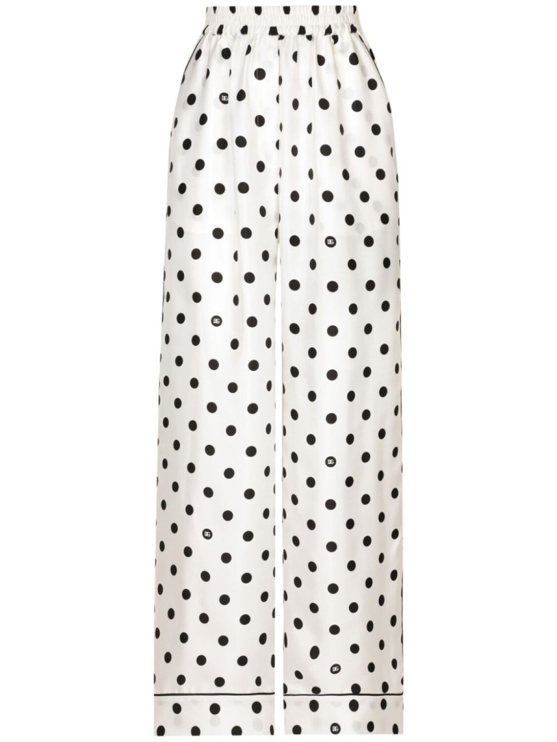 Dolce & Gabbana шелковые пижамные брюки в горох, белый
Dolce & Gabbana шелковые пижамные брюки в горох, белый