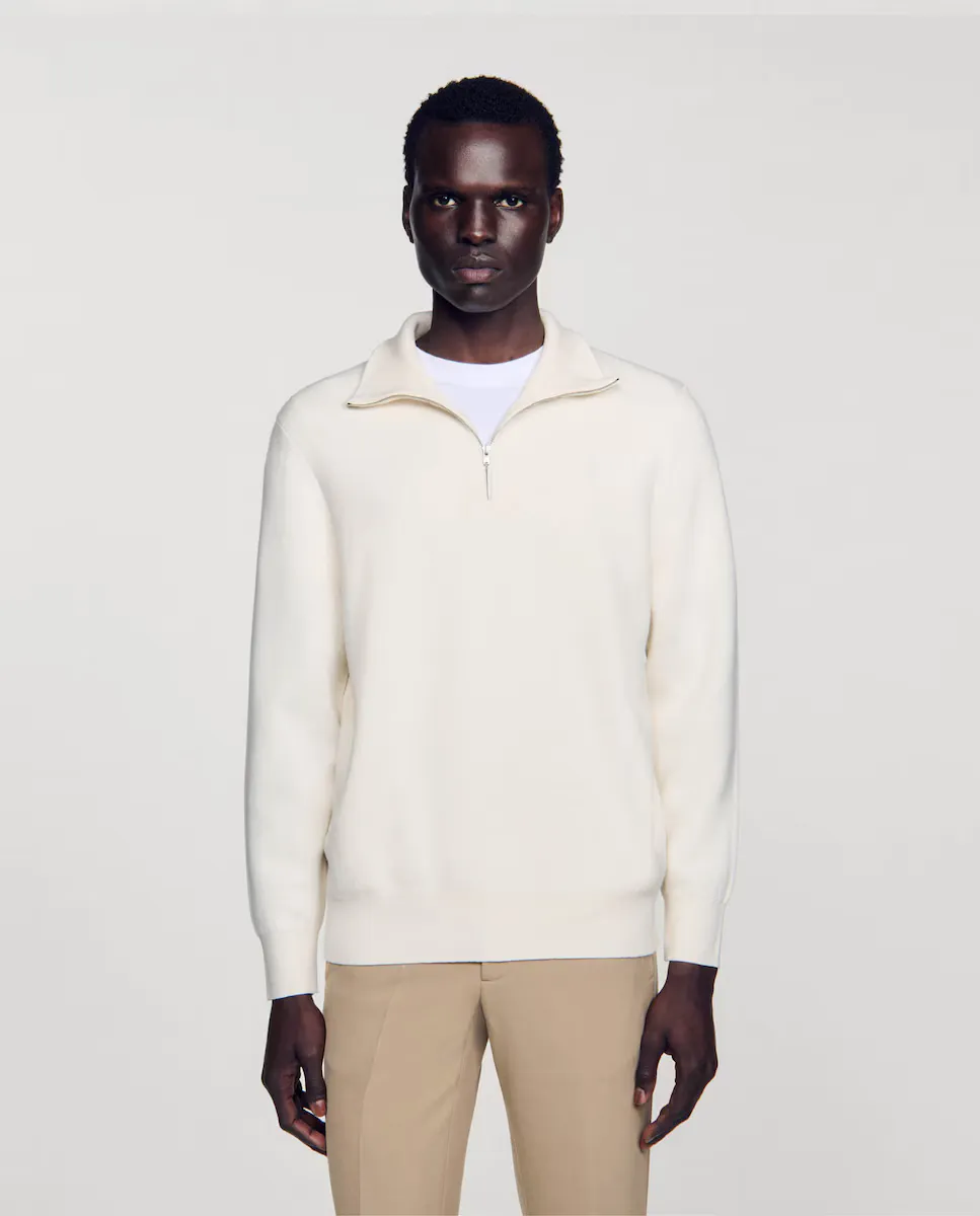 Мужской свитер для дальнобойщика Sandro, белый
Мужской свитер для дальнобойщика Sandro, белый