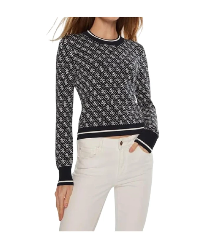 Вязаная футболка с круглым вырезом Guess, черный
Вязаная футболка с круглым вырезом Guess, черный