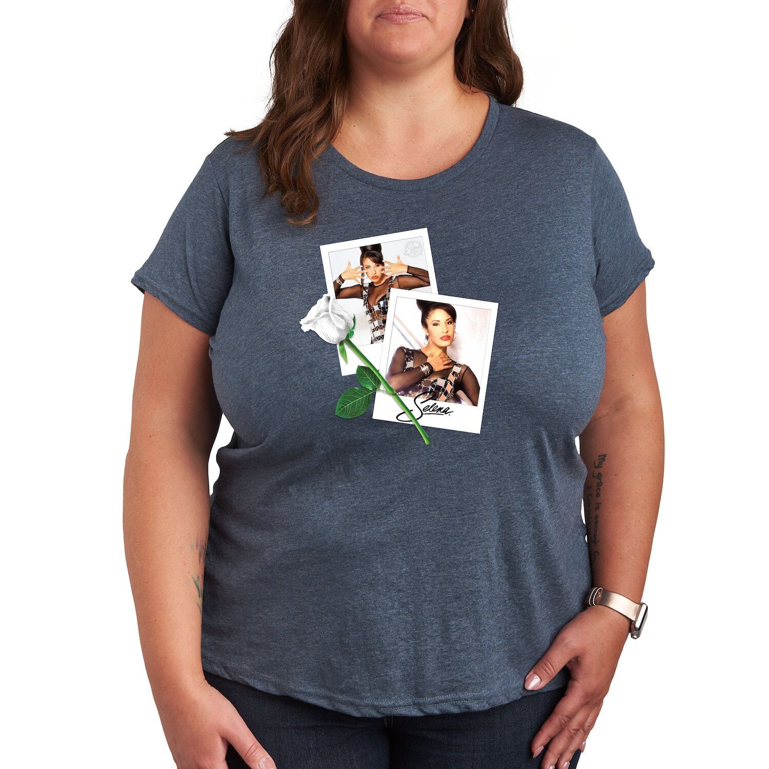 Футболка с рисунком Missy Plus Size Selena Quintanilla Polaroids Licensed Character, светло-синий
Футболка с рисунком Missy Plus Size Selena Quintanilla Polaroids Licensed Character, светло-синий