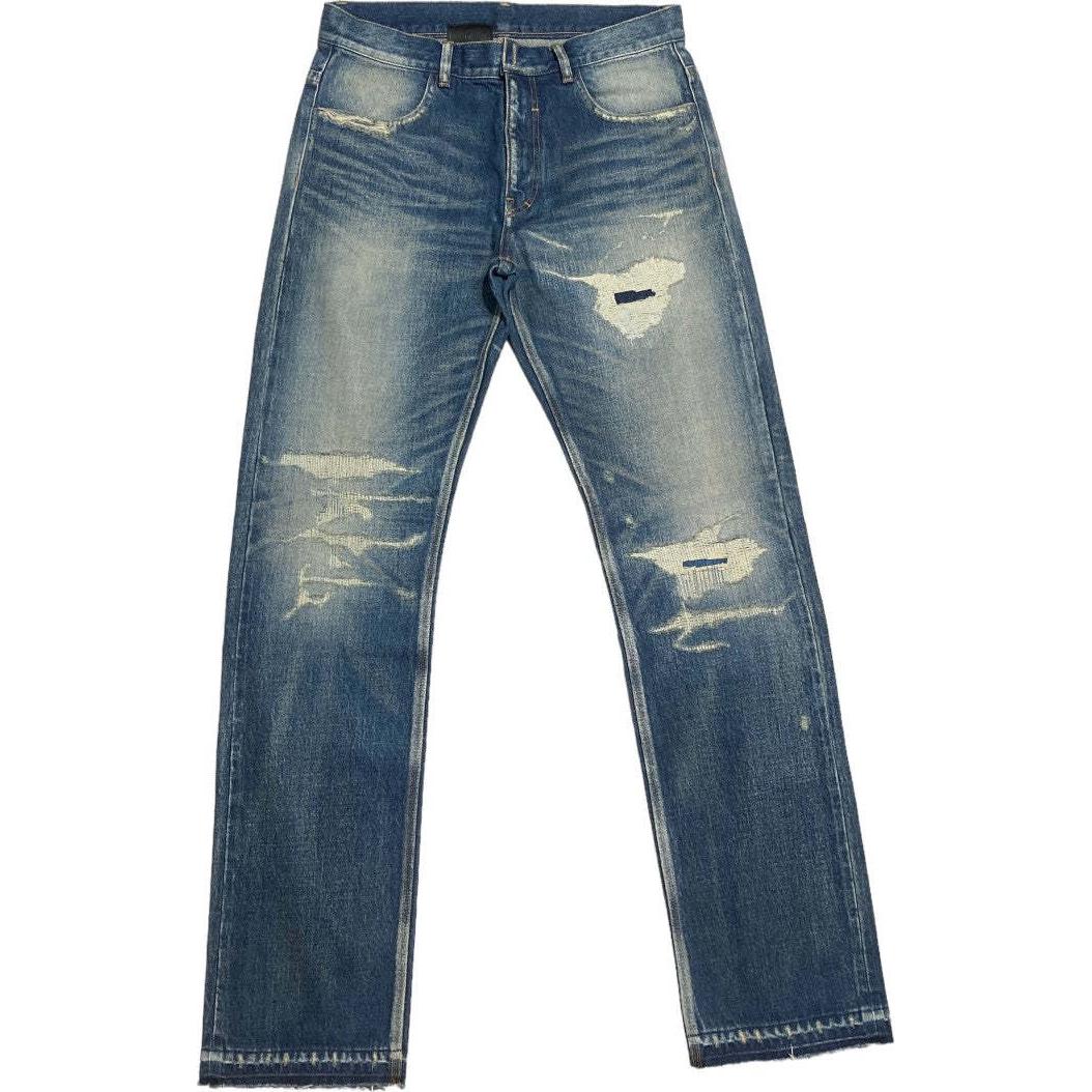 Джинсы Givenchy прямого кроя с эффектом потертости, синие
Джинсы Givenchy прямого кроя с эффектом потертости, синие