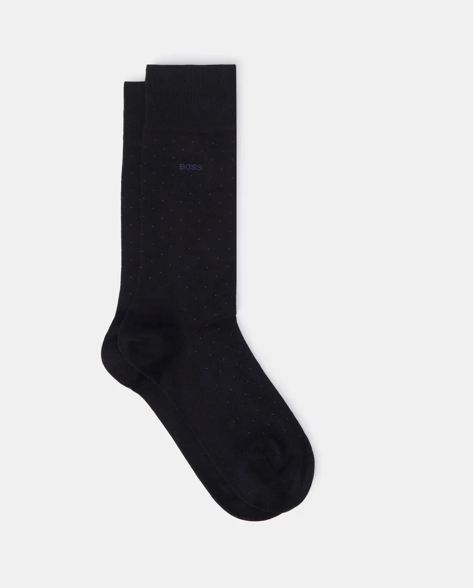 Мужской носок в горошек Boss, темно-синий 
Мужской носок в горошек Boss, темно-синий