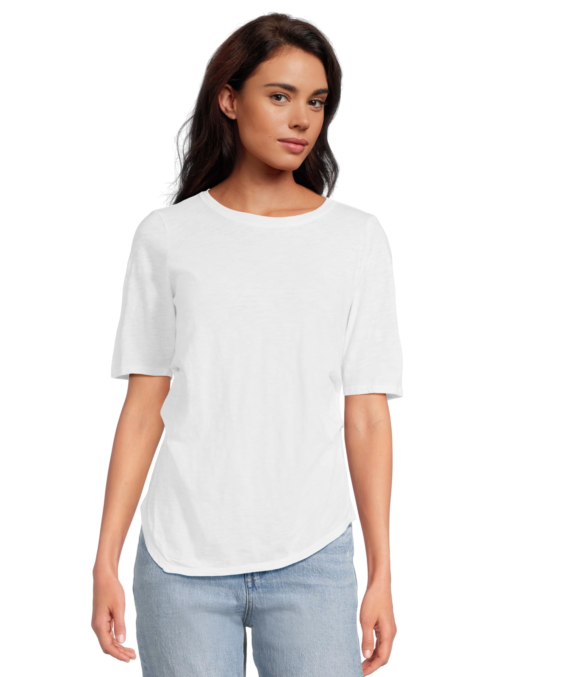 Топ Mod-o-doc Half Sleeve Side Pleats Asymmetric Hem Top, белый
Топ Mod-o-doc Half Sleeve Side Pleats Asymmetric Hem Top, белый