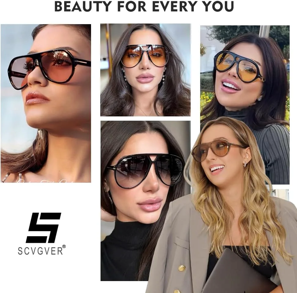 Солнцезащитные очки-авиаторы SCVGVER большого размера для женщин и мужчин, в стиле ретро, классика 70-х, винтажные, модные, не спутываются, A4 - Black Frame - Black
Солнцезащитные очки-авиаторы SCVGVER большого размера для женщин и мужчин, в стиле ретро, классика 70-х, винтажные, модные, не спутываются, A4 - Black Frame - Black