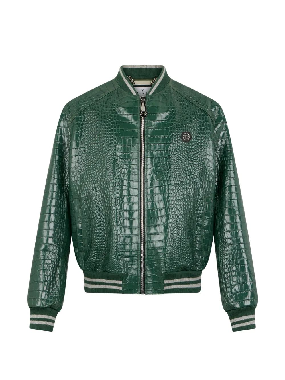 Кожаная бомбер-куртка Philipp Plein, зеленый
Кожаная бомбер-куртка Philipp Plein, зеленый