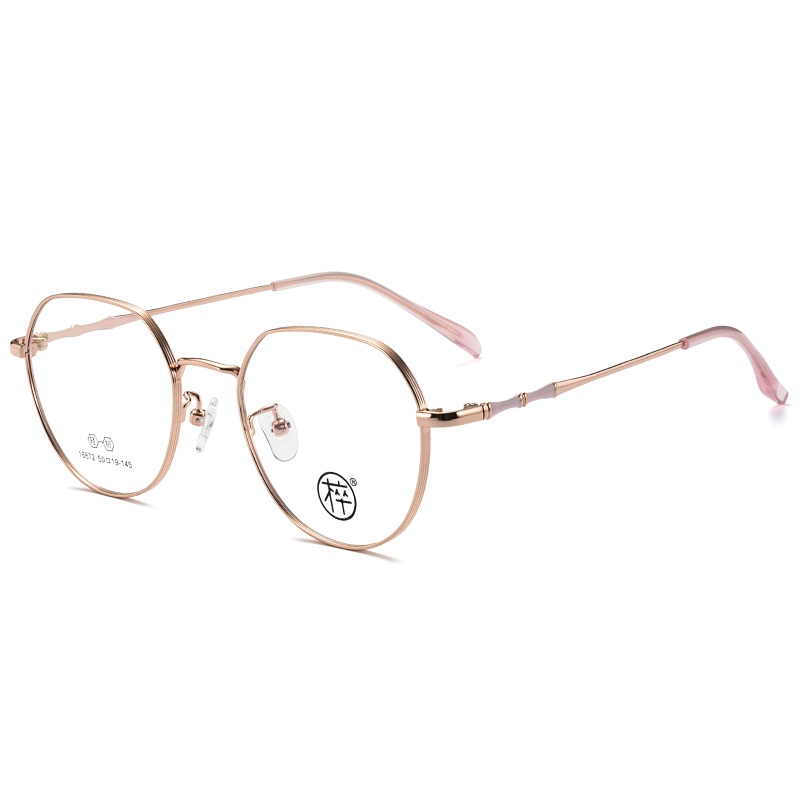 MUZU Женская оправа для очков нестандартной формы в розовом золоте, Rose Gold