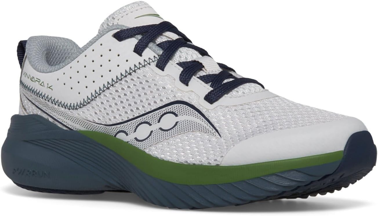 Детские кроссовки Saucony Kinvara 14 унисекс от шнуровки до носка, синий/зеленый/серый
Детские кроссовки Saucony Kinvara 14 унисекс от шнуровки до носка, синий/зеленый/серый