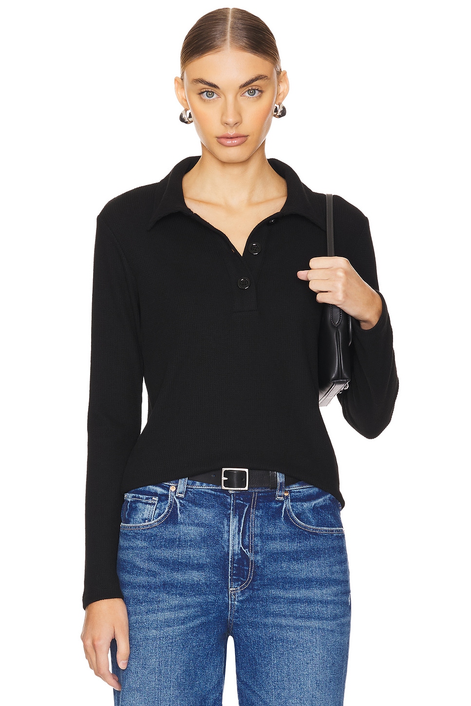 Вафельный топ марта Lna, черный 
Вафельный топ марта Lna, черный