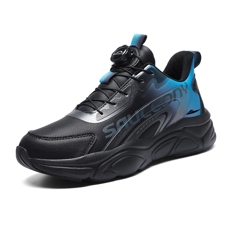 Kuding Утепленные противоскользящие износостойкие поддерживающие кроссовки с амортизацией унисекс черно-синие на флисовой подкладке, цвет Black Blue, Fleece-Lined Insulated Shoes 
Kuding Утепленные противоскользящие износостойкие поддерживающие кроссовки с амортизацией унисекс черно-синие на флисовой подкладке, цвет Black Blue, Fleece-Lined Insulated Shoes