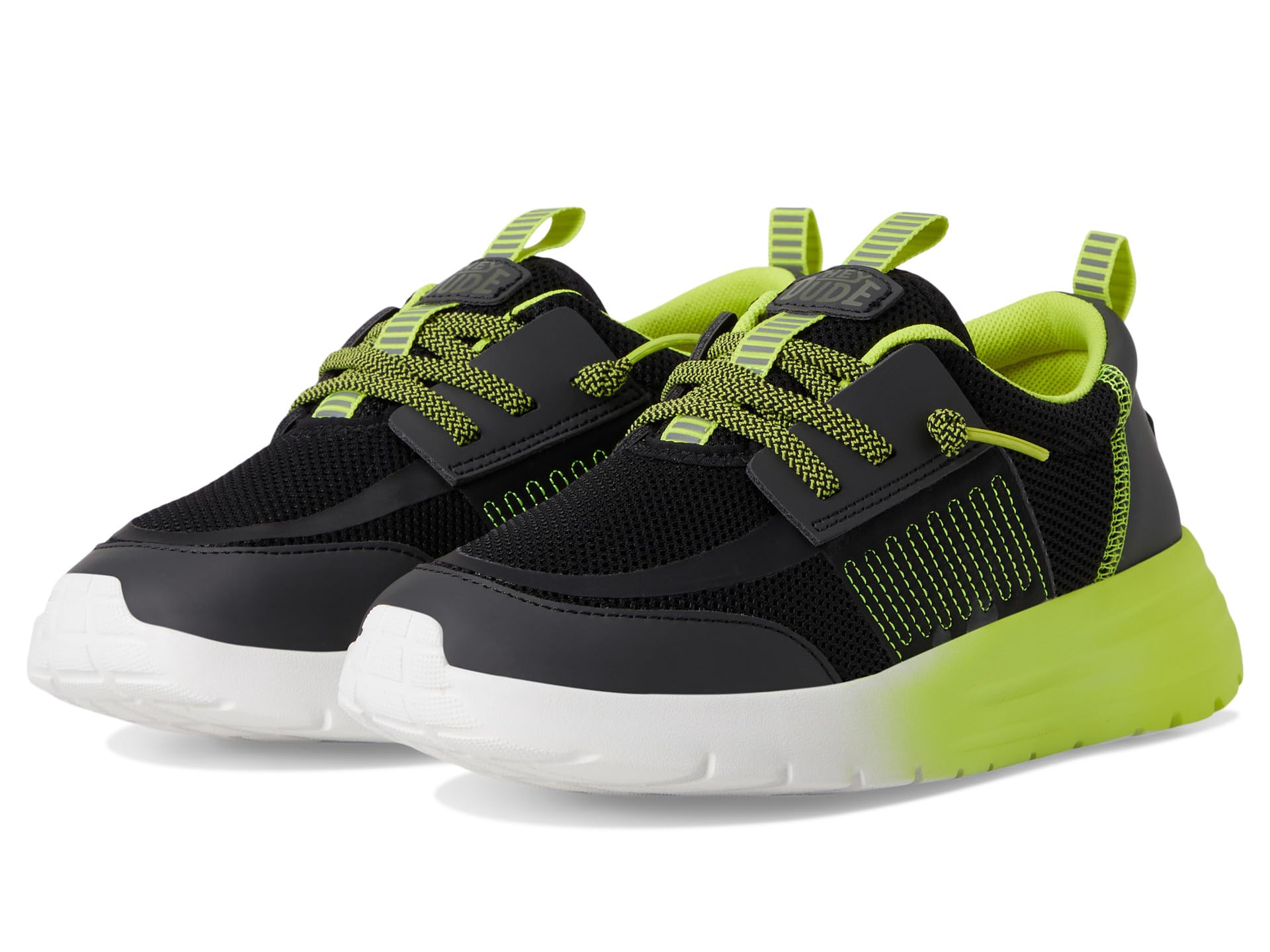 Кроссовки Hey Dude Kids Sirocco Play Sport Block, Black/Lime Punch 
Кроссовки Hey Dude Kids Sirocco Play Sport Block, Black/Lime Punch