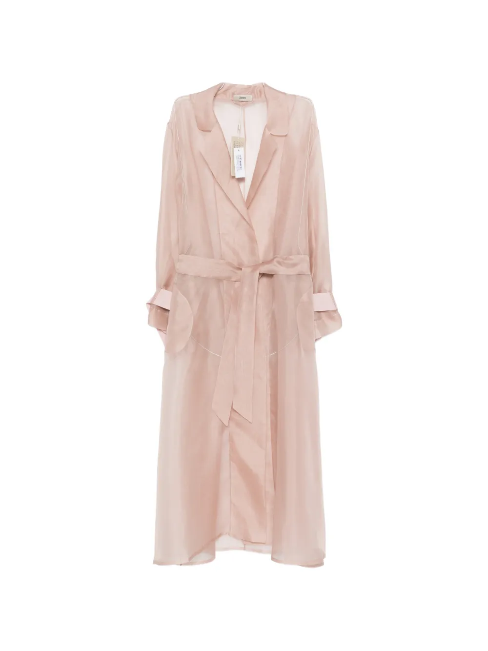 Шелковое пальто с поясом Herno, розовый
Шелковое пальто с поясом Herno, розовый