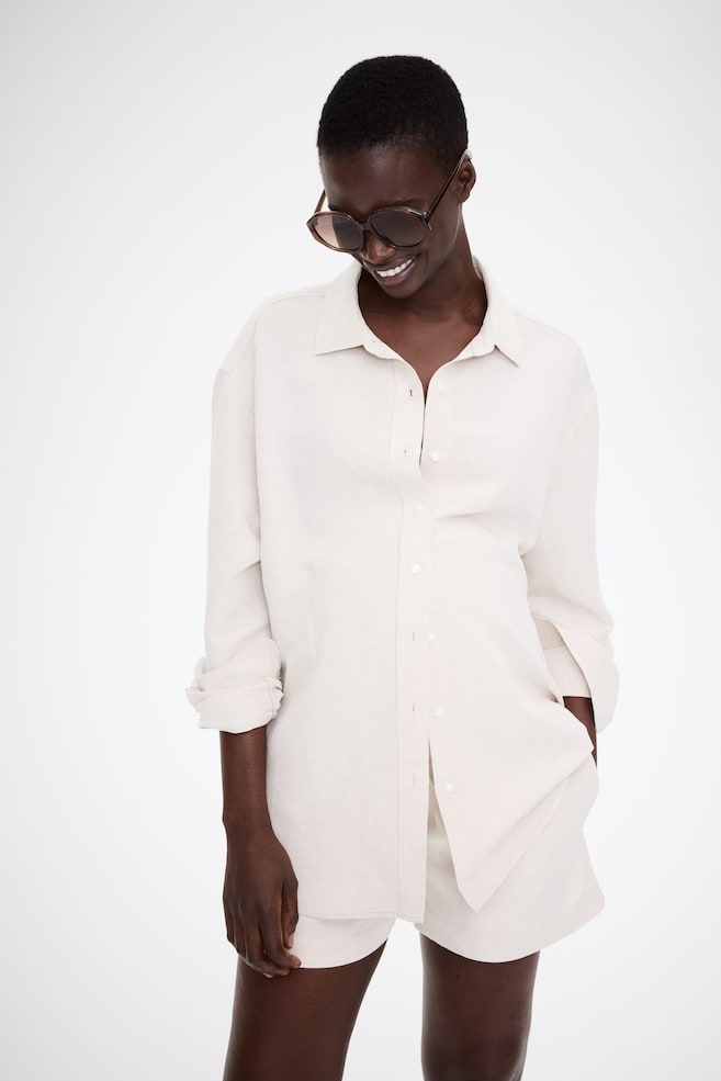 Шорты для мамы из льняной смеси H&M, бежевый
Шорты для мамы из льняной смеси H&M, бежевый