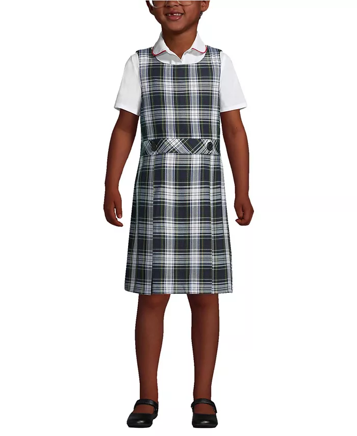 Большие размеры плюс школьная форма клетчатое платье-сарафан до колена Lands' End, синий
Большие размеры плюс школьная форма клетчатое платье-сарафан до колена Lands' End, синий