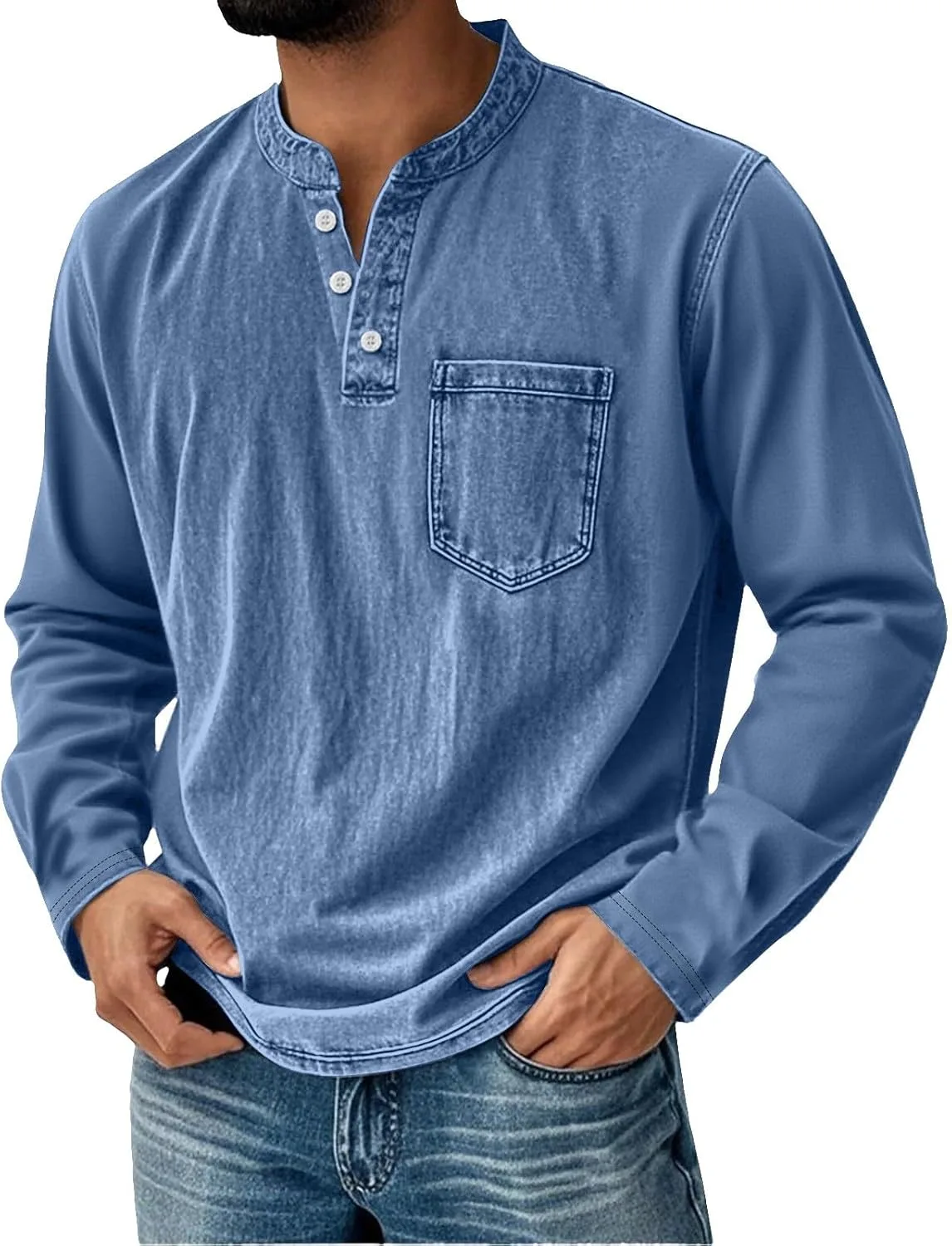 CRNTCEM мужская футболка Henley свободного кроя
CRNTCEM мужская футболка Henley свободного кроя