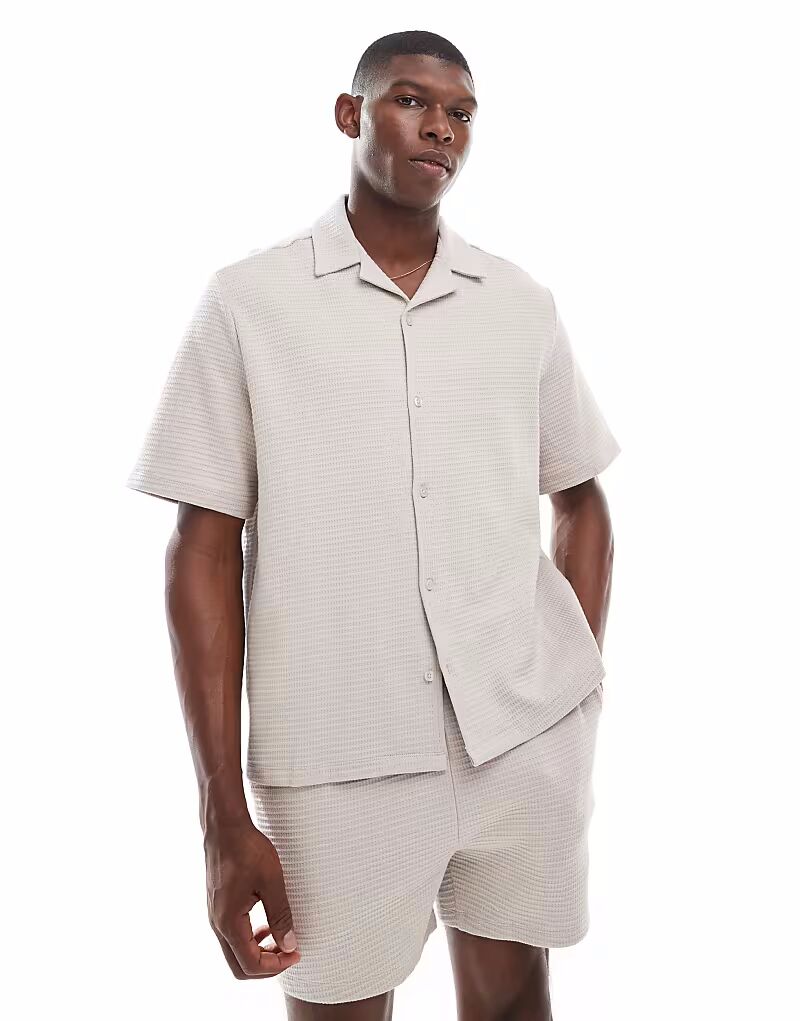 Пижамный комплект серого цвета с вафельной отделкой Asos Design
Пижамный комплект серого цвета с вафельной отделкой Asos Design