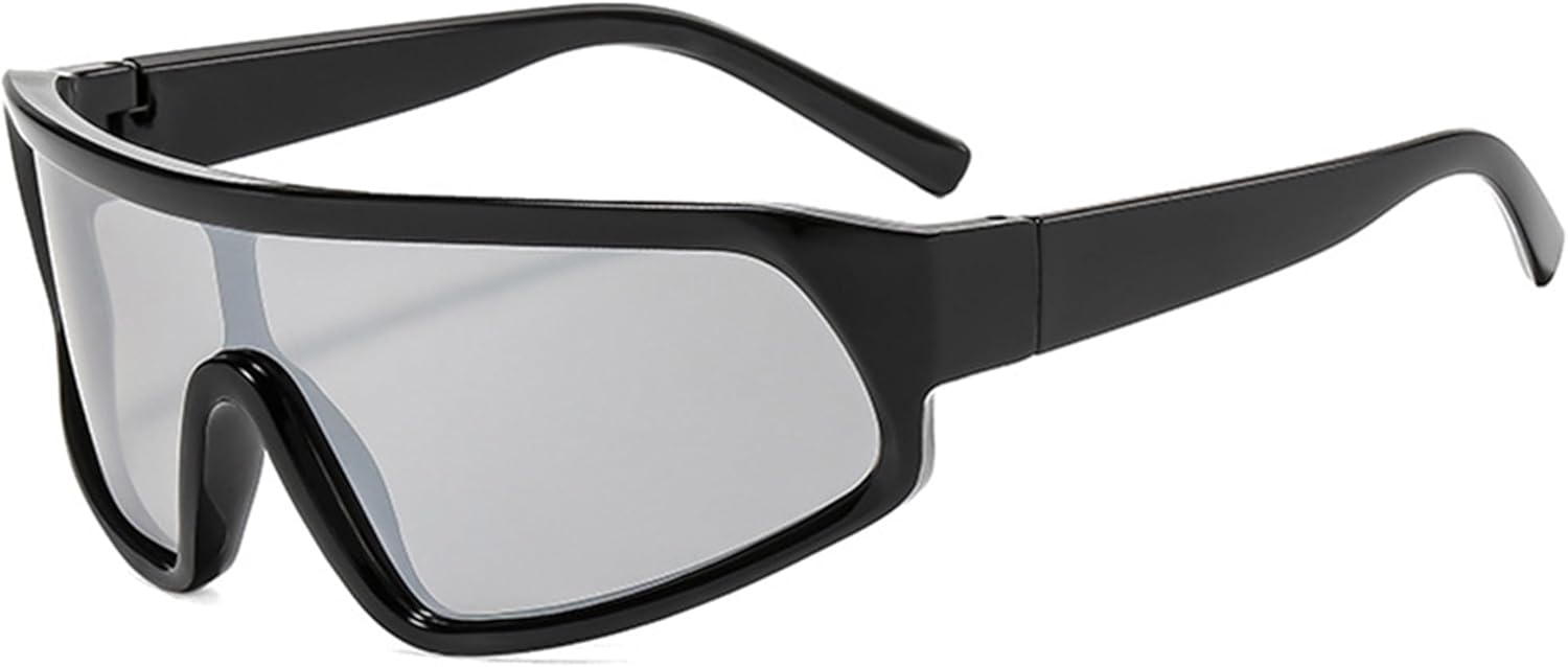 Спортивные солнцезащитные очки Bullabulling прямоугольной формы большого размера для женщин и мужчин. Футуристические прямоугольные очки с плоской верхней частью, Black Silvery
Спортивные солнцезащитные очки Bullabulling прямоугольной формы большого размера для женщин и мужчин. Футуристические прямоугольные очки с плоской верхней частью, Black Silvery